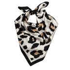 SILK SCARF - IVORY LEOPARD
