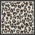 SILK SCARF - IVORY LEOPARD
