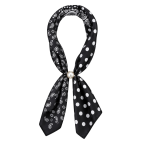 PEARL SCARF NECKLACE - BLACK PAISLEY