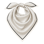 POLKA DOT SILK SCARF - IVORY