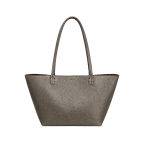 REVERSIBLE TOTE BAG W/ REMOVABLE ORGANIZER - CHARCOAL/GOLD