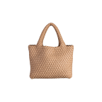 WOVEN HANDHELD/CROSSBODY TOTE - CAMEL