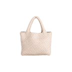 WOVEN HANDHELD/CROSSBODY TOTE - CREAMY IVORY