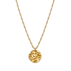 SCULPTED DISC PENDANT NECKLACE
