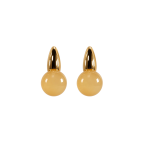 ORB HUGGIE HOOP EARRINGS - GOLDEN