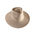 WIDE-BRIM WESTERN HAT - TAUPE