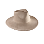 WIDE-BRIM WESTERN HAT - TAUPE