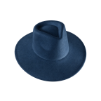 WIDE-BRIM WESTERN HAT - NAVY