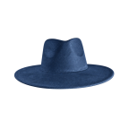 WIDE-BRIM WESTERN HAT - NAVY