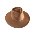 WIDE-BRIM WESTERN HAT - CAMEL