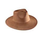 WIDE-BRIM WESTERN HAT - CAMEL