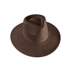 WIDE-BRIM WESTERN HAT - CHOCOLATE BROWN