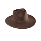 WIDE-BRIM WESTERN HAT - CHOCOLATE BROWN