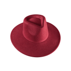 WIDE-BRIM WESTERN HAT - BURGUNDY