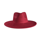 WIDE-BRIM WESTERN HAT - BURGUNDY