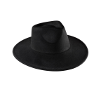 WIDE-BRIM WESTERN HAT - BLACK