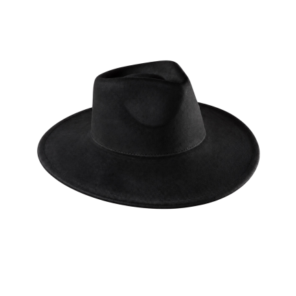 WIDE-BRIM WESTERN HAT - BLACK