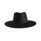 WIDE-BRIM WESTERN HAT - BLACK