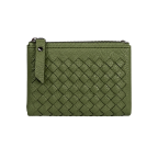 WOVEN BIFOLD WALLET - OLIVE