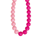 MARBLED TWO-TONE GUMBALL NECKLACE - PINK