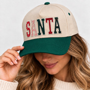 SANTA PATCH TRUCKER HAT - GREEN