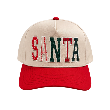 SANTA PATCH TRUCKER HAT - RED