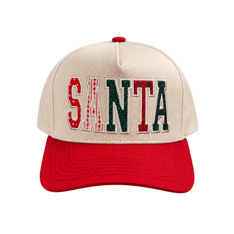 SANTA PATCH TRUCKER HAT - RED