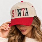 SANTA PATCH TRUCKER HAT - RED