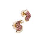 RHINESTONE HAT & STOCKING EARRINGS - PINK