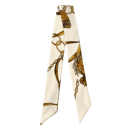 TWILLY SCARF - IVORY EQUESTRIAN CHAIN