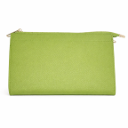 TEXTURED VEGAN LEATHER CLUTCH/CROSSBODY - LIGHT GREEN 