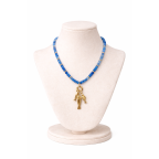 GOLD DIPPED BEADED NECKLACE - FISH