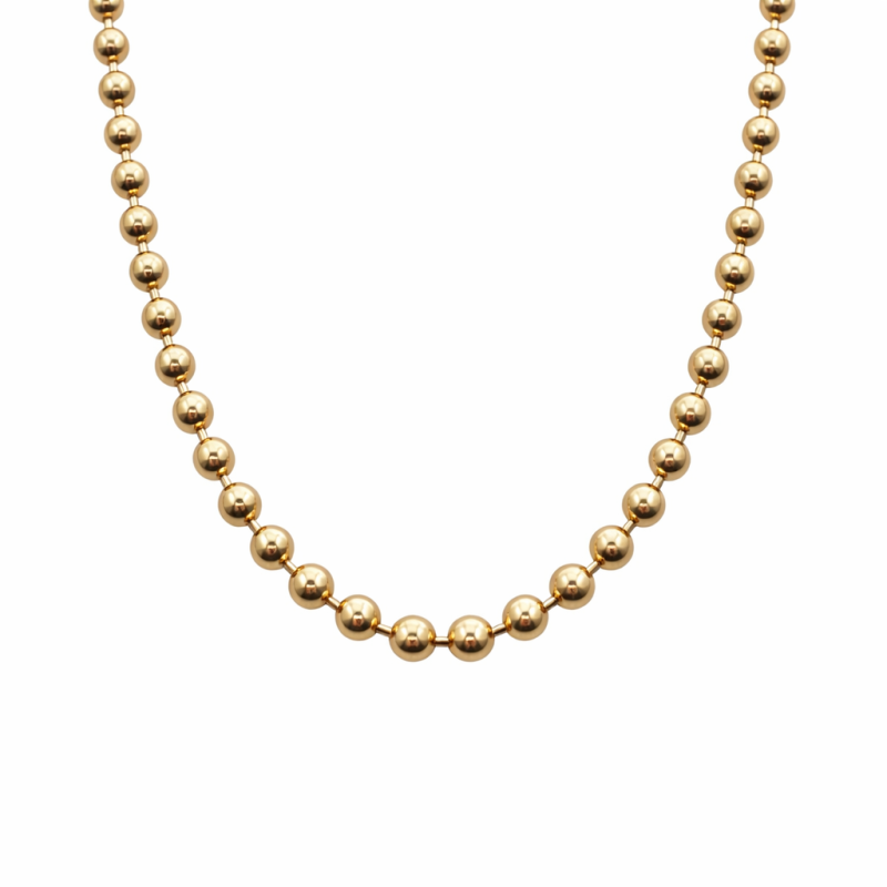 GOLD DIPPED NECKLACE - BEADED