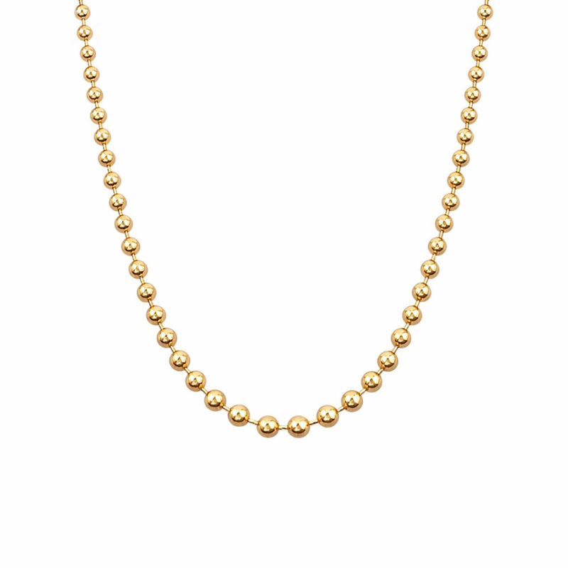BEADED NECKLACE - GOLD DIPPED 