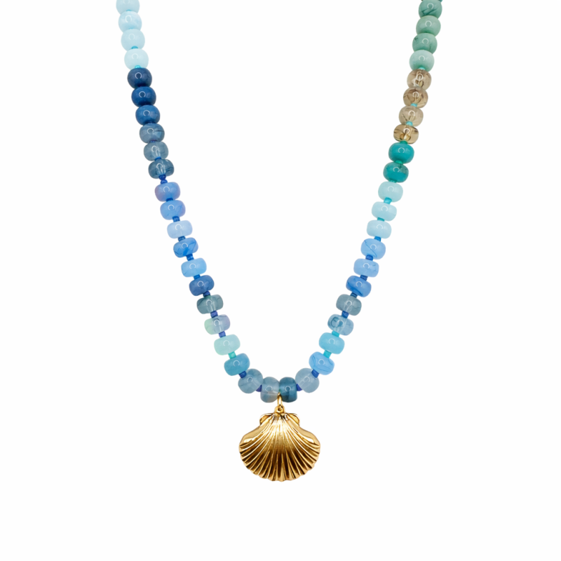 BEADED NECKLACE - SHELL 