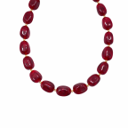 CHUNKY BEADED NECKLACE - WINE 