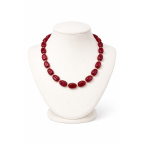 CHUNKY BEADED NECKLACE - WINE 