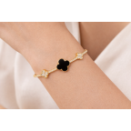 CLOVER CUFF BRACELET - GOLD 