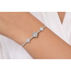 CLOVER CUFF BRACELET - SILVER 