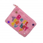 SEED BEAD COIN BAG - BEST TEACHER EVER 