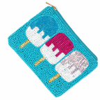 SEED BEAD COIN BAG - ICE POPSICLE