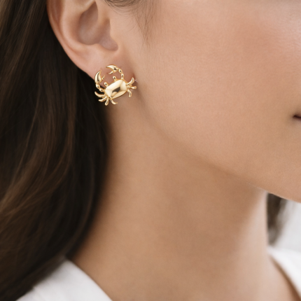 CRAB EARRINGS - GOLD 