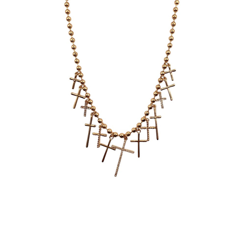GOLD NECKLACE - CROSS 
