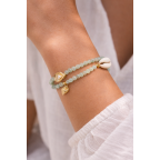 CRYSTAL BEADED BRACELET- MINT 