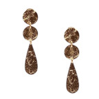GOLD DIPPED DANGLE EARRINGS - GOLD 