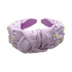 KNOT HEADBAND - FLOWERS - LAVENDER
