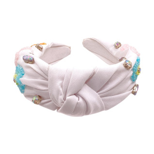 FLOWER KNOT HEADBAND - WHITE 