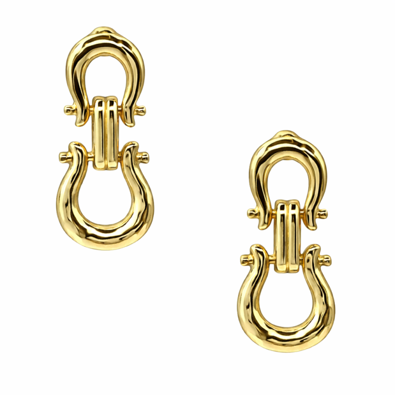 HORSEBIT EARRINGS - GOLD 