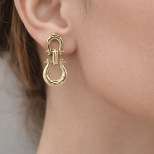 HORSEBIT EARRINGS - GOLD 
