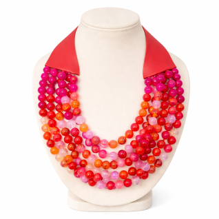 MAGNETIC CLASP NECKLACE - FUCHSIA 